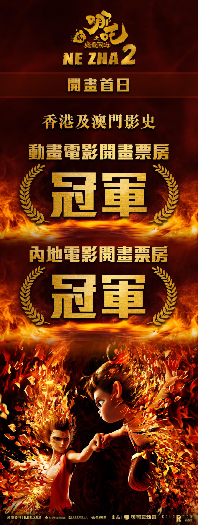 破1500万!《哪吒2》频频打破港澳地区票房纪录