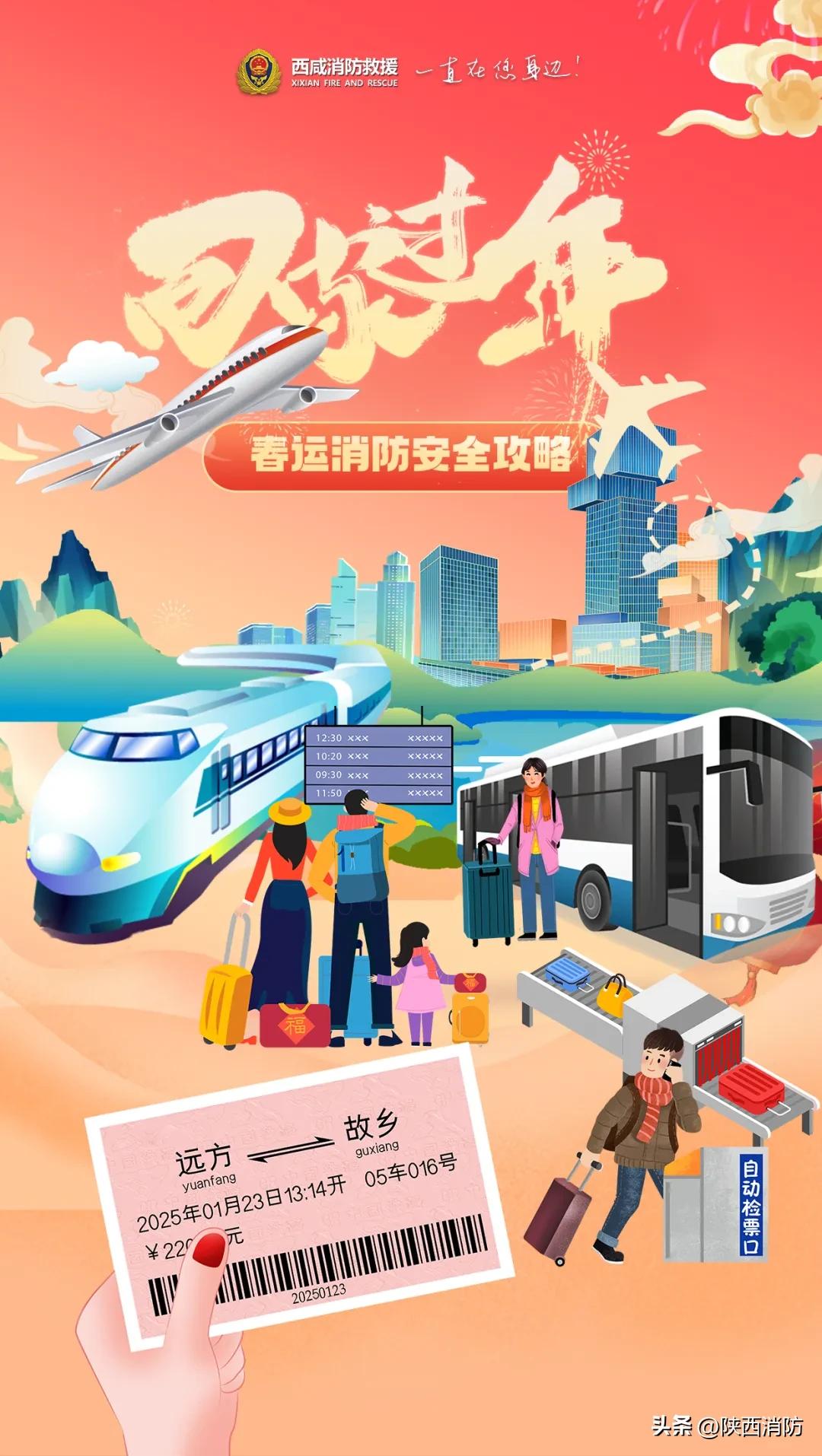 春运启动,90亿人次!这份春运消防安全提示请收好→