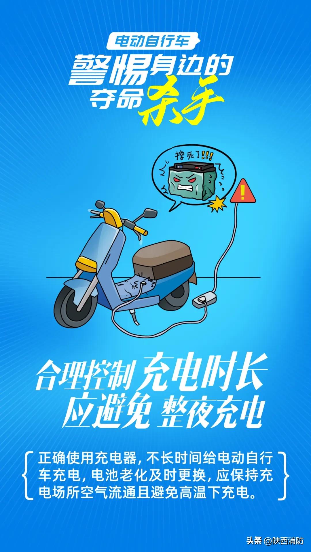 陕西12月发生5起电动自行车火灾