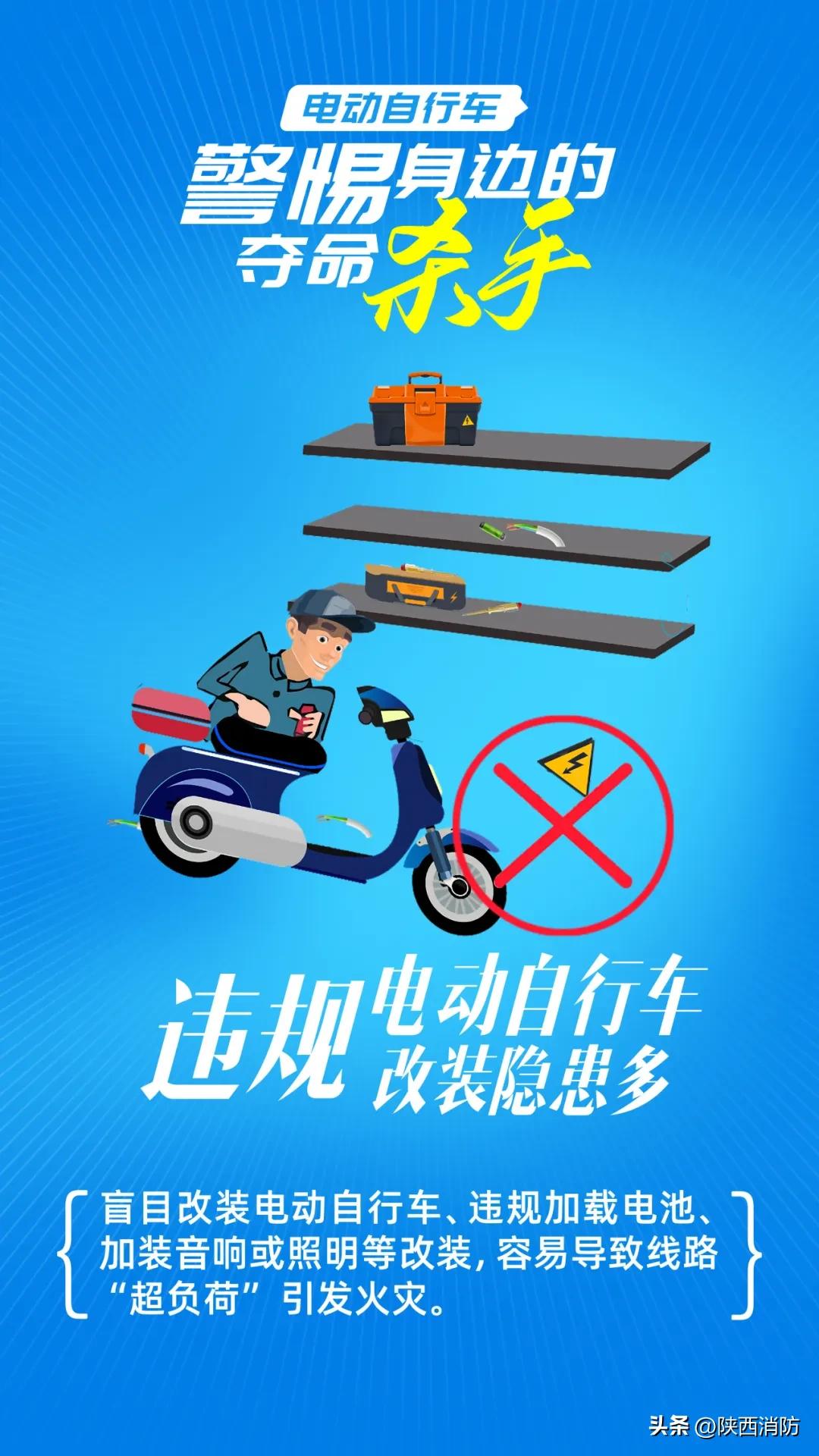 陕西12月发生5起电动自行车火灾
